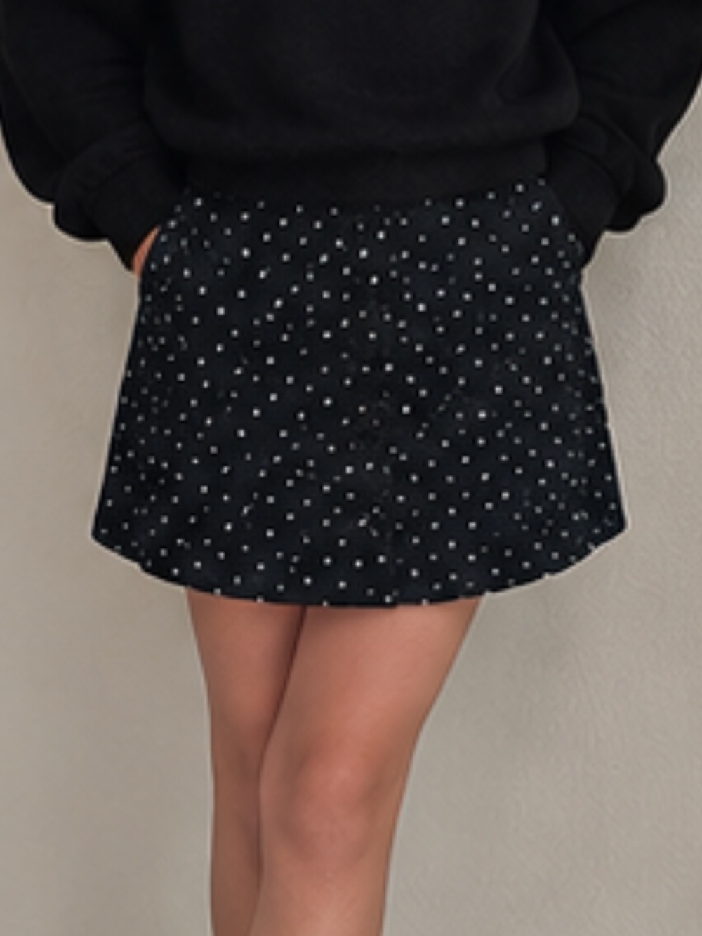 Aeropostale Black Star-Print Skater Skirt